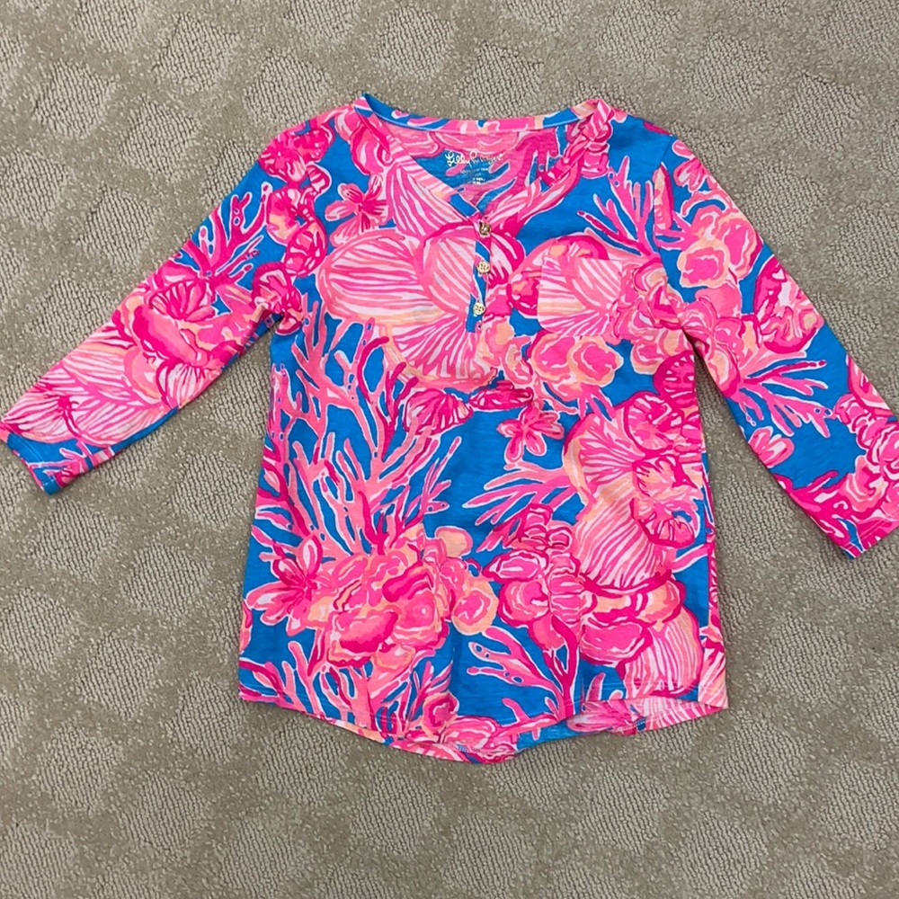 Lilly Pulitzer girls T-shirt top size large 8-10